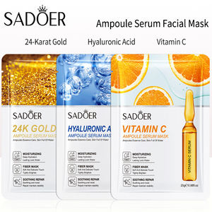 SADOER 24Kゴールドヒアルロン酸フェイスマスクフェイシャルファーミング保湿防止しわホワイトニングフェイシャルマスクスキンケア製品 - Product Image 3