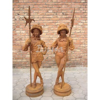 Sculptures en fonte pour femmes, statue de jardin, célèbre, style occidental, relief, avec torche