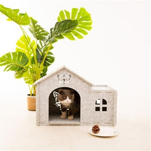 Haustierbett Hersteller Eigenmarke Produkt orthopädisches Hundebett flauschiges Haustierfilz-Haus - Product Image 4