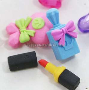 Funny Design Girls Toy 3D Lipstick Perfume Rubber Pencil <b>Eraser</b> - Product Image 4