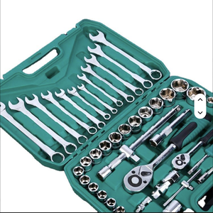 61 Pcs Repair Wrench Professional Combination Socket Manual Car Set Household <b>Tool</b> CRV-61 Professional Grade Steel - Product Image 2