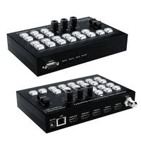 Commutateur vidéo HDMI SDI FJGEAR pour diffusion en direct et TV Carte de capture H.265 1080p Sorties doubles PGM/PVW Transitions fluides