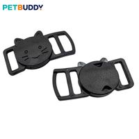 Collier pour chat en paracorde avec boucle de sécurité incurvée en plastique en forme de tête de chat