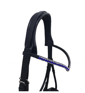 Brida Anatómica de Cuero y Cristal Hecha a Mano, Elegante, Suave y Ajustable, para Exhibición, Entrenamiento y Actuación Ecuestre - Product Image 3