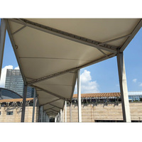 Estructura de Membrana Tensada de PVDF ETFE de Gran Envergadura sin Columnas, Alta Transmisión de Luz, Ecológica, para Calle Comercial, Parque, Hotel