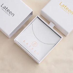 Wholesale <b>White</b> Pink Jewelry Storage Organizer Pouch Beige 8*8cm Pu Leather Bags <b>Envelope</b> Jewelry Pouch - Product Image 5