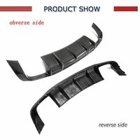 Diffuseur arrière en fibre de carbone pour Audi A3 S3 8V avec éclairage LED, kit carrosserie pour Audi A3 S3 8V 2013 2014 2015 2016