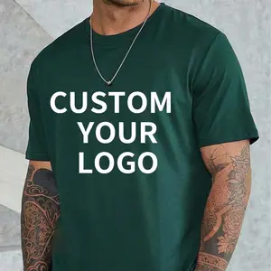 Personalized High Quality Round Neck Short Sleeve Tshirt Custom Printed Logo Basic Tshirt For Unisex