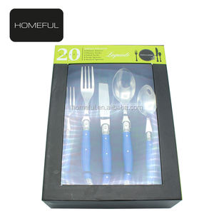 Ensemble de couteaux à steak <span class=keywords><strong>Laguiole</strong></span> en acier inoxydable écologique avec manche en ABS bleu-pour <span class=keywords><strong>vaisselle</strong></span> ou cadeaux - Product Image 2