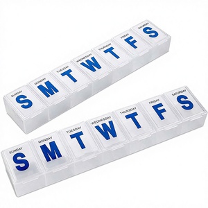 Vente en gros Nouvelle Offre Spéciale Boîte à pilules Medibox personnalisable avec logo, en PP de qualité alimentaire, à l'épreuve des enfants, options multicolores, portable, boîte de 7 jours - Product Image 5