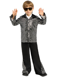 Costume de <span class=keywords><strong>disco</strong></span> pour garçons et filles BAIGE 2026, costumes de fête d'Halloween pour enfants, paillettes brillantes de luxe, déguisement de fête - Product Image 3
