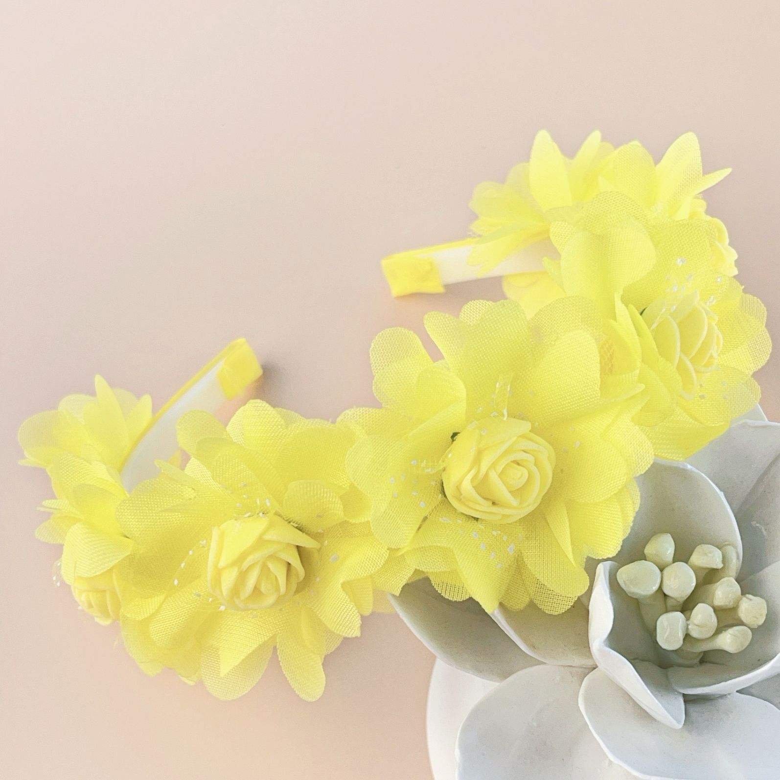 Mt6608 yellow flower hair band