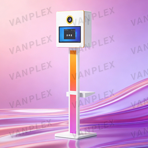 Kiosque <span class=keywords><strong>photo</strong></span> DSLR à écran tactile 15,6 pouces, directement de l'usine, avec support lumineux RGB et imprimante pour mariages et événements - Product Image 1