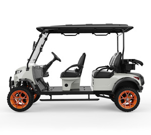 Voiture de golf à batterie au lithium personnalisable 4 places Légère Écologique avec port de charge USB et pneus antidérapants - Product Image 3