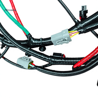 Rangkaian Kabel Panel Instrumen Mobil Multi-Kabel Konektor Putih Kustom Kabel Otomotif OEM 12V 24V