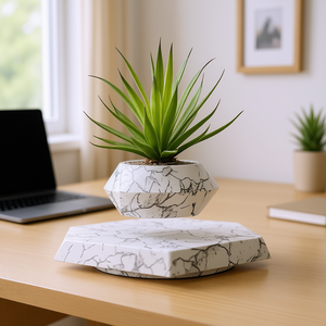 Maceta Levitante Magnética de Mármol, Decoración Inteligente para el Hogar, Oficina o Escritorio, Regalo - Product Image 2