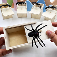 Boîte à araignées en bois créative, unisexe, durable, pratique, blague, surprise, drôle, farce, jouet de nouveauté et de farce pour la maison, le bureau, jouet anti-stress