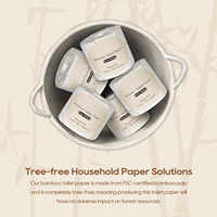 Papier toilette doux, biologique, écologique, certifié, OEM, personnalisé, pas cher, 4, 3, 2 plis, rouleaux de papier toilette