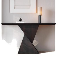Table console moderne en chêne massif de style italien, durable, avec rangement pour salon et salle à manger, décoration intérieure