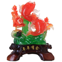 Poissons Feng Shui - Statues en résine artisanales et décorées