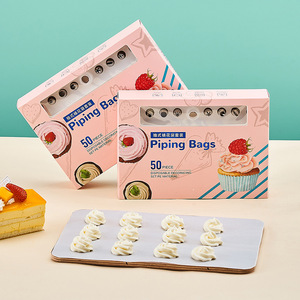 อุปกรณ์สอน<span class=keywords><strong>ทำ</strong></span><span class=keywords><strong>ขนม</strong></span>ขายส่ง ชุดหัวบีบเค้ก 50 ชิ้น <span class=keywords><strong>ทำ</strong></span>จาก LDPE ขนาด 14 นิ้ว พร้อมหัวบีบและที่บีบเค้ก - Product Image 4