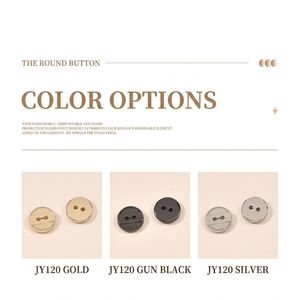 Boutons décoratifs en alliage à deux œillets de style rétro, <span class=keywords><strong>anti</strong></span>-décoloration, plaqués, vente en gros pour la production de vêtements de mode - Product Image 6