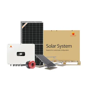 태양 에너지 8KW 10kW 20kW 에너지 저장 시스템 전체 세트 하이브리드 인버터 상업용 PV 시스템