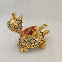 Boîte à bibelots en porcelaine à trois tortues empilées, porte-bonheur, pour la maison, cadeaux de Nouvel An, d'anniversaire, décoration intérieure