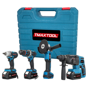 Tmaxtool 4 trong 1 tác động cờ lê ổ cắm khoan Bộ máy mài góc không dây lithium pin công cụ điện kết hợp hộp công cụ Bộ công cụ - Product Image 2