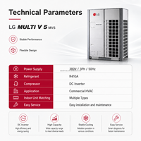 Climatiseur central modulaire LG MULTI V 5 MVS VRF à ailettes noires anti-corrosion pour bureau, hôtel, centre commercial, bâtiment commercial