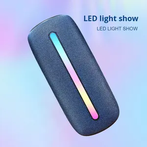 Haut-parleur Bluetooth à double moteur haute puissance, haut-parleur portable sans fil avec design en tissu pour la maison, les voyages en plein air - Product Image 4