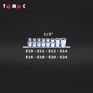 8 cái chuyên nghiệp 1/2 "DRV Sao ổ cắm thiết lập của E loại ổ cắm thiết lập với kim loại đường sắt - Product Image 1