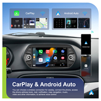 Podofo 7 "4 + 64G Android autoradio stéréo sans fil Carplay/Android Auto GPS/DSP/Wifi/FM/RDS/BT pour FIAT TIPO EGEA (2015-2017)