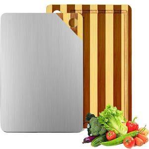 Tabla <span class=keywords><strong>de</strong></span> Cortar <span class=keywords><strong>de</strong></span> Titanio Puro <span class=keywords><strong>de</strong></span> Doble Cara <span class=keywords><strong>de</strong></span> Primera Calidad, Sin Grietas, Resistente, Tabla <span class=keywords><strong>de</strong></span> Cortar <span class=keywords><strong>de</strong></span> Bambú Carbonizado Natural con Ranura - Product Image 1