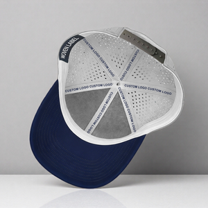 Casquette de baseball à séchage rapide avec <span class=keywords><strong>logo</strong></span> brodé personnalisé 632, vente en gros, haute qualité, 5 panneaux, perforations découpées au laser, Gorras, chapeaux de sport imperméables - Product Image 5