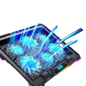 跨境新款K15笔记本电脑散热器RGB电脑冷却垫支架