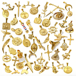 LUCKYJIU Op maat gemaakte sieradenfabrikant Waterdicht, verkleurvrij 18k verguld roestvrij staal Mode DIY hangers bedels - Product Image 1