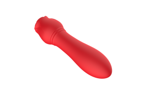 Вибратор-дилдо в форме розы, длинный, разноцветный, с функцией всасывания для клитора и влагалища, для женщин, USB-заряжаемый, водонепроницаемый, 10 частот вибрации - Product Image 6