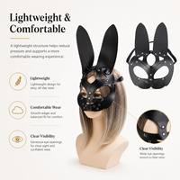 Masque d'Halloween en cuir en gros pour femmes, jouets sexuels SM, vente directe d'usine, bandeaux pour les yeux, masques de fête masquée, équipement fétichiste pour adultes