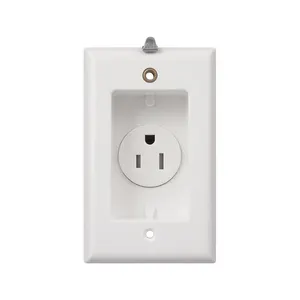 Factory Wholesale 1 Gang Power Outlet PC Wall Recessed Single Receptacle