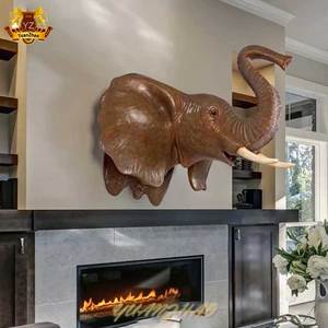 Sculpture <span class=keywords><strong>murale</strong></span> d'art moderne pour la décoration <span class=keywords><strong>de</strong></span> la maison, sculpture en résine <span class=keywords><strong>de</strong></span> tête d'éléphant, prix <span class=keywords><strong>de</strong></span> vente - Product Image 2