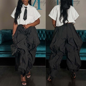 Pantaloni Cargo dal Design 685 <span class=keywords><strong>Chic</strong></span> da <span class=keywords><strong>donna</strong></span> <span class=keywords><strong>Casual</strong></span> <span class=keywords><strong>donna</strong></span> elegante con lanterna a balza pantaloni da lavoro Streetwear pantaloni da jogging per <span class=keywords><strong>donna</strong></span> - Product Image 2