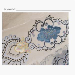Rideaux de salon de luxe de style européen de haute qualité, brodés, 3 m, avec cantonnière - Product Image 5