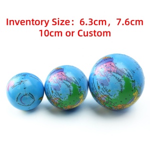 Mainan edukasional terapi bola bumi bulat bola melenting bola latihan tangan bola peta dunia dunia, tinggi kecil bola memantul - Product Image 4