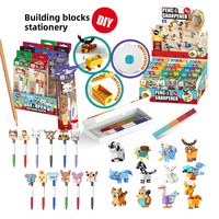 Set Blok Bangunan Mini 12-Piece dari Plastik ABS Kreatif STARMERRY, Mainan Edukatif STEAM Model Hewan Tema Alam, Hadiah untuk Anak Usia 5-7 Tahun