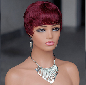 Parrucca HD Lace Front in Capelli Vergini Umani Brasiliani Little Elf, Lunghezza Media 4 Pollici, Nera Naturale, Completamente Realizzata a Macchina - Product Image 4