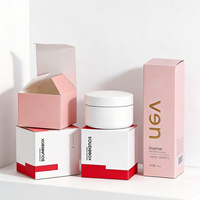 Emballage carré de luxe avec impression de logo couleur personnalisée, pots de crème cosmétique pour le visage de haute qualité, emballage en carton