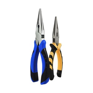 Pince à bec effilé 8 et 6 pouces, largeur de mâchoire 1/4 pouce, en acier au chrome-vanadium, qualité industrielle, coupe-fils, bec pointu, mâchoire lisse - Product Image 3