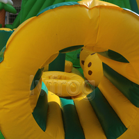 Parc de dinosaures gonflable avec toboggan, aire de jeux gonflable sur le thème des dinosaures pour les fêtes, les carnavals, les locations et les événements