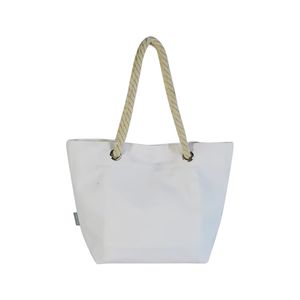 Bolsa de Compras de Lona Reutilizable con Asas de Algodón y Logotipo Personalizado, Bolsa de Playa Extra Grande con Rayas - Product Image 3